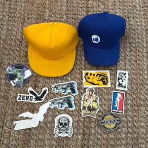 TRUCKER HAT SNAP BACK SKATE STICKERS BUNDLE